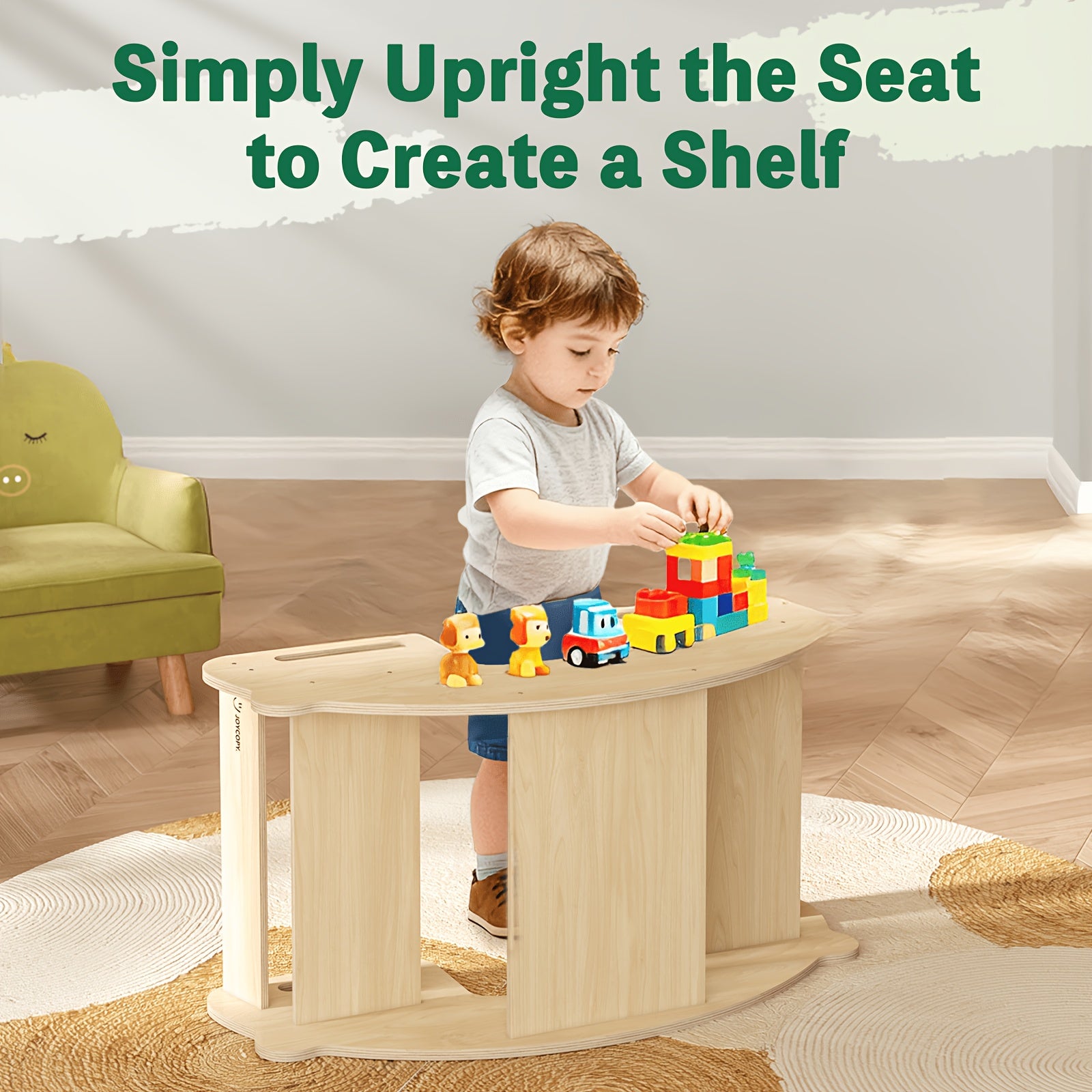 3-in-1 Kids Table and Chair Set - Multifunctional Convertible Activity Table, Study Desk & Seesaw with Double Chair Suitable for,, Playroom Furniture, Space-Saving Table for Home Schooling for & Aged 3-8